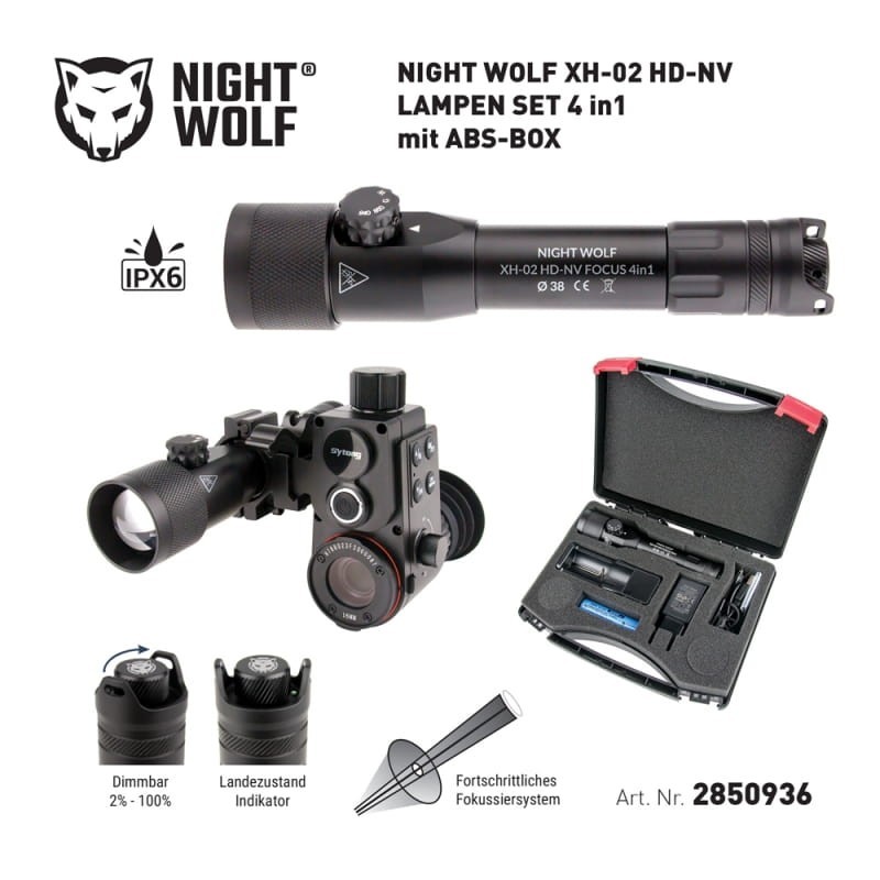 Iluminator NIGHT WOLF XH-02HD-NV FOCUS 4w1